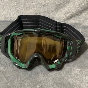 509 Sinister Snow Goggles Polarized Amber Lens Green Black Camo Snowmobile Ski